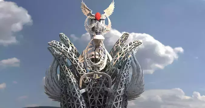 Modern art Winged spiral Tower