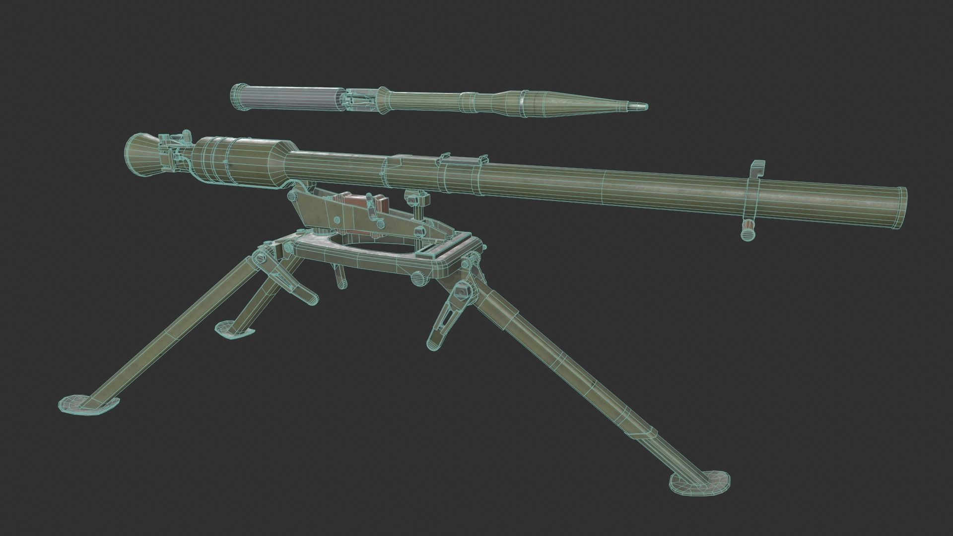 SPG-9 Spear - Kopyo Low-poly 3D model_1