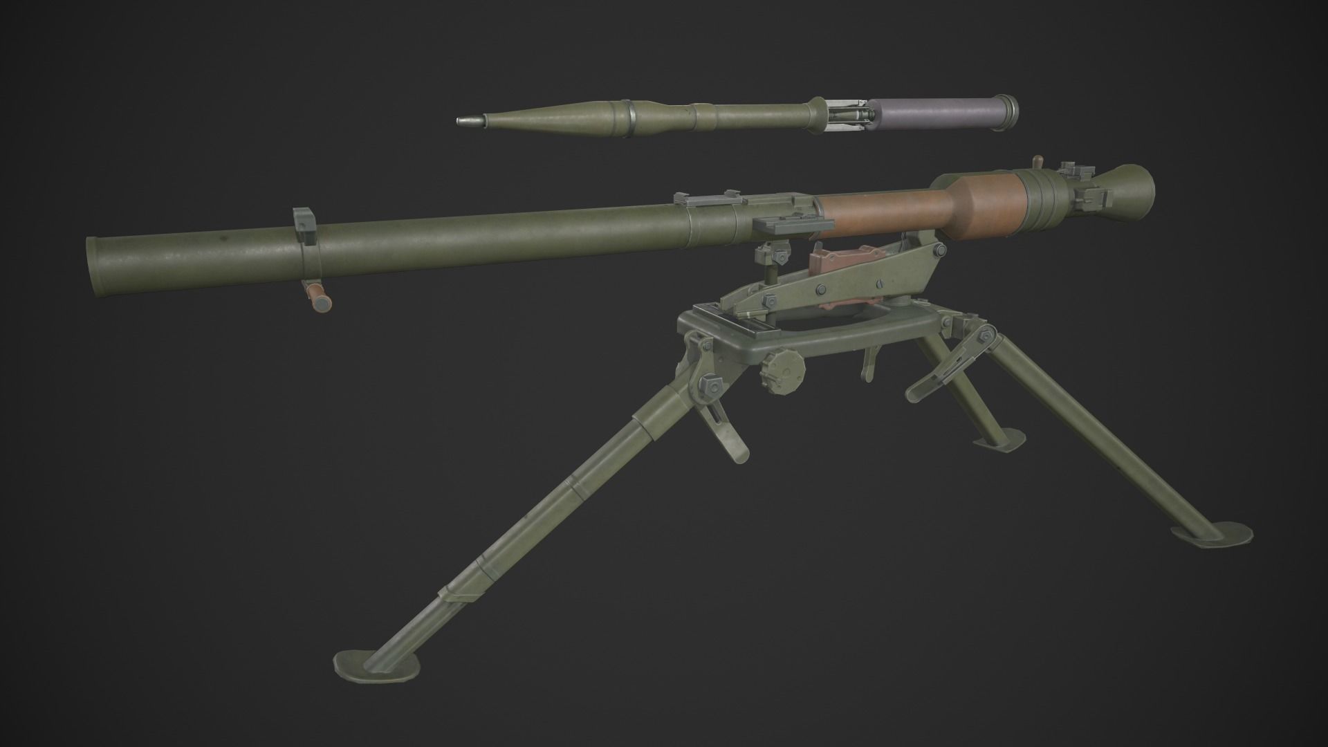 SPG-9 Spear - Kopyo Low-poly 3D model_4