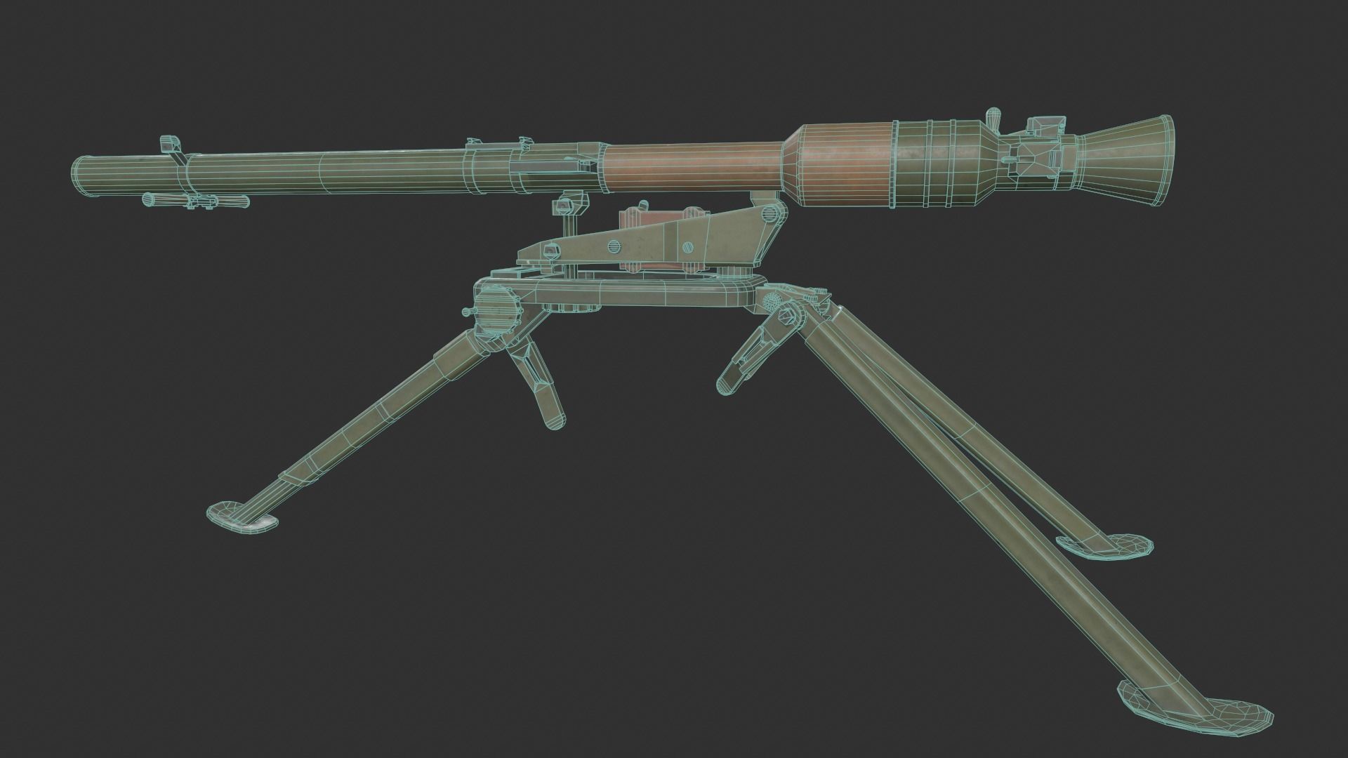 SPG-9 Spear - Kopyo Low-poly 3D model_7
