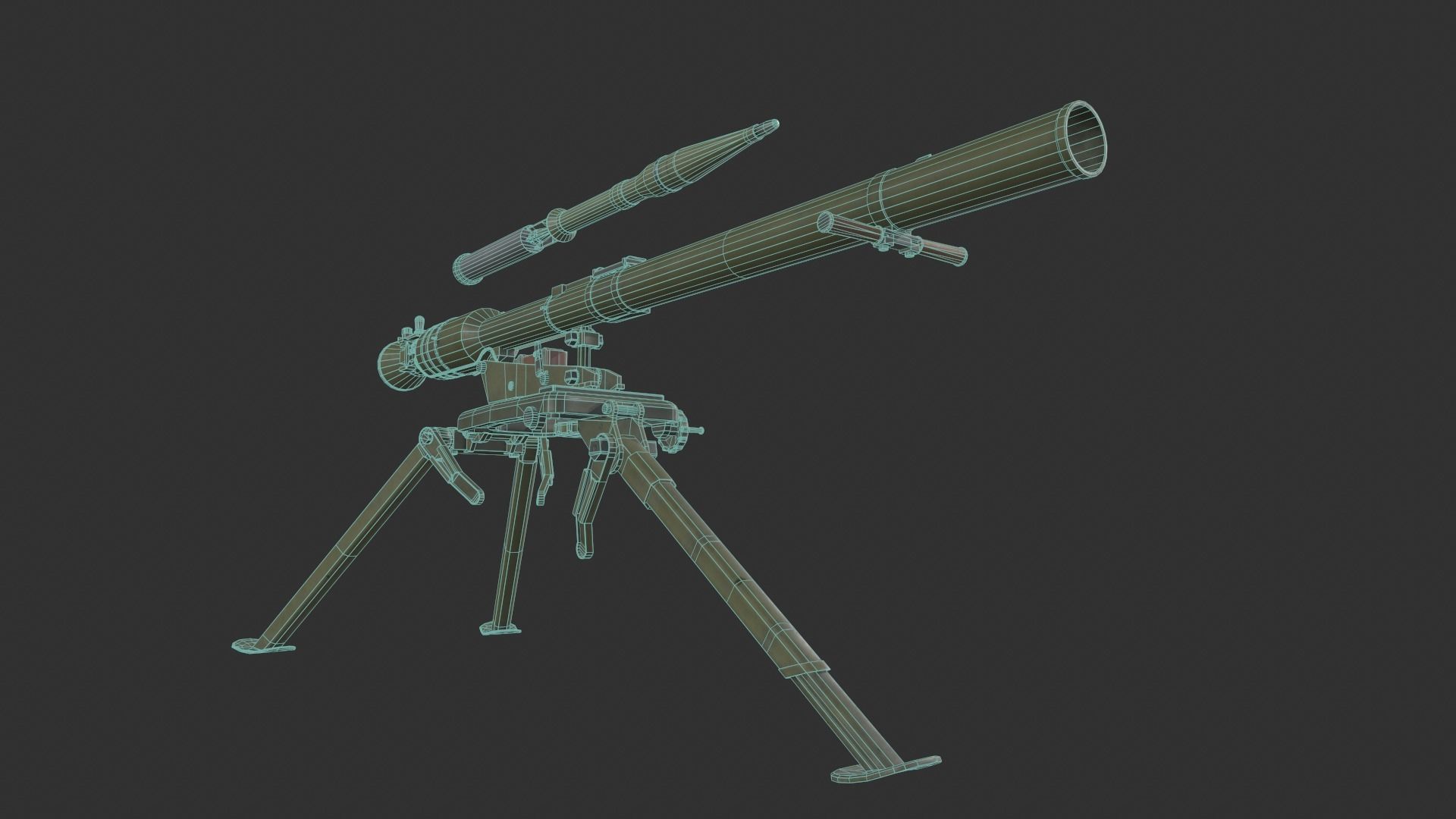 SPG-9 Spear - Kopyo Low-poly 3D model_3