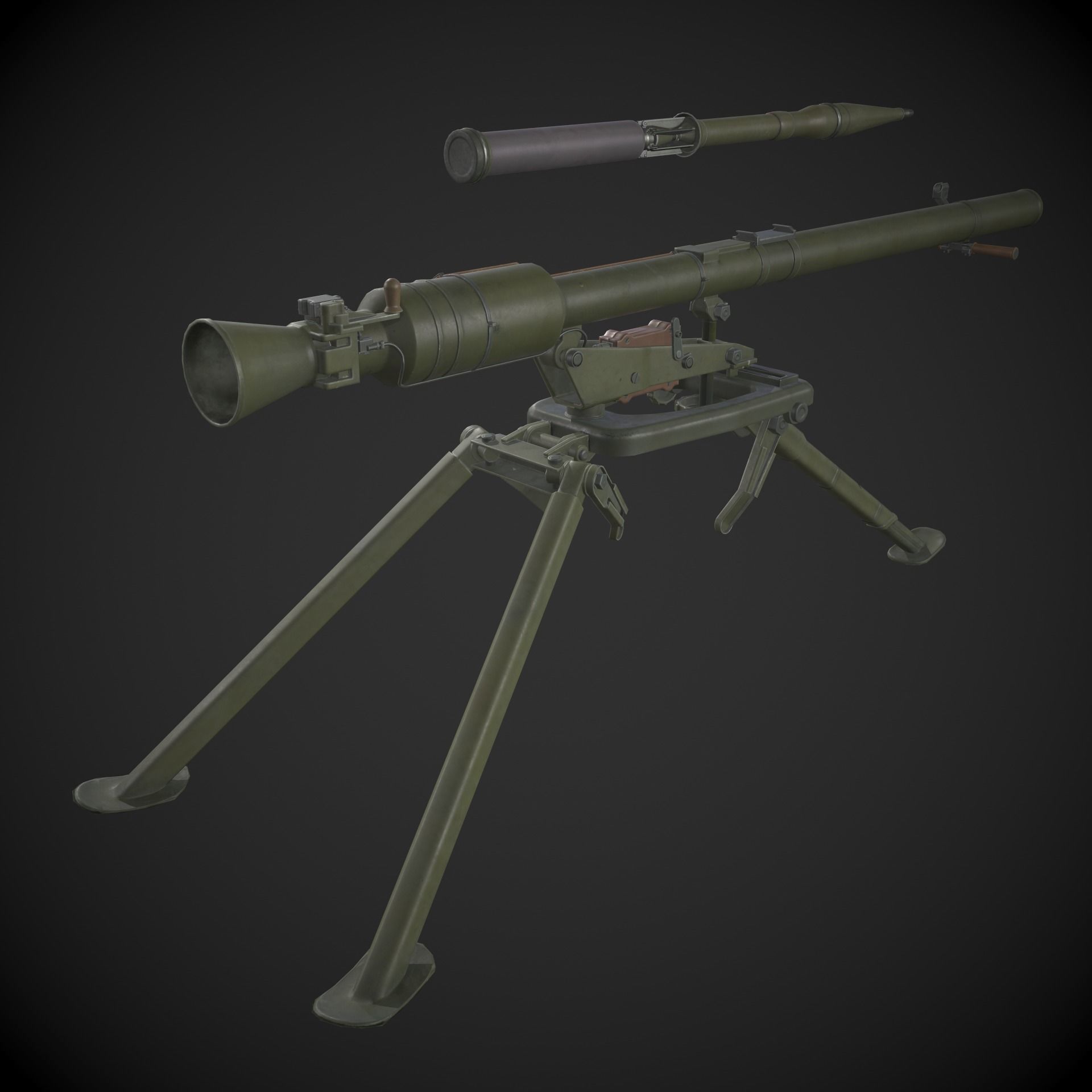SPG-9 Spear - Kopyo Low-poly 3D model_10