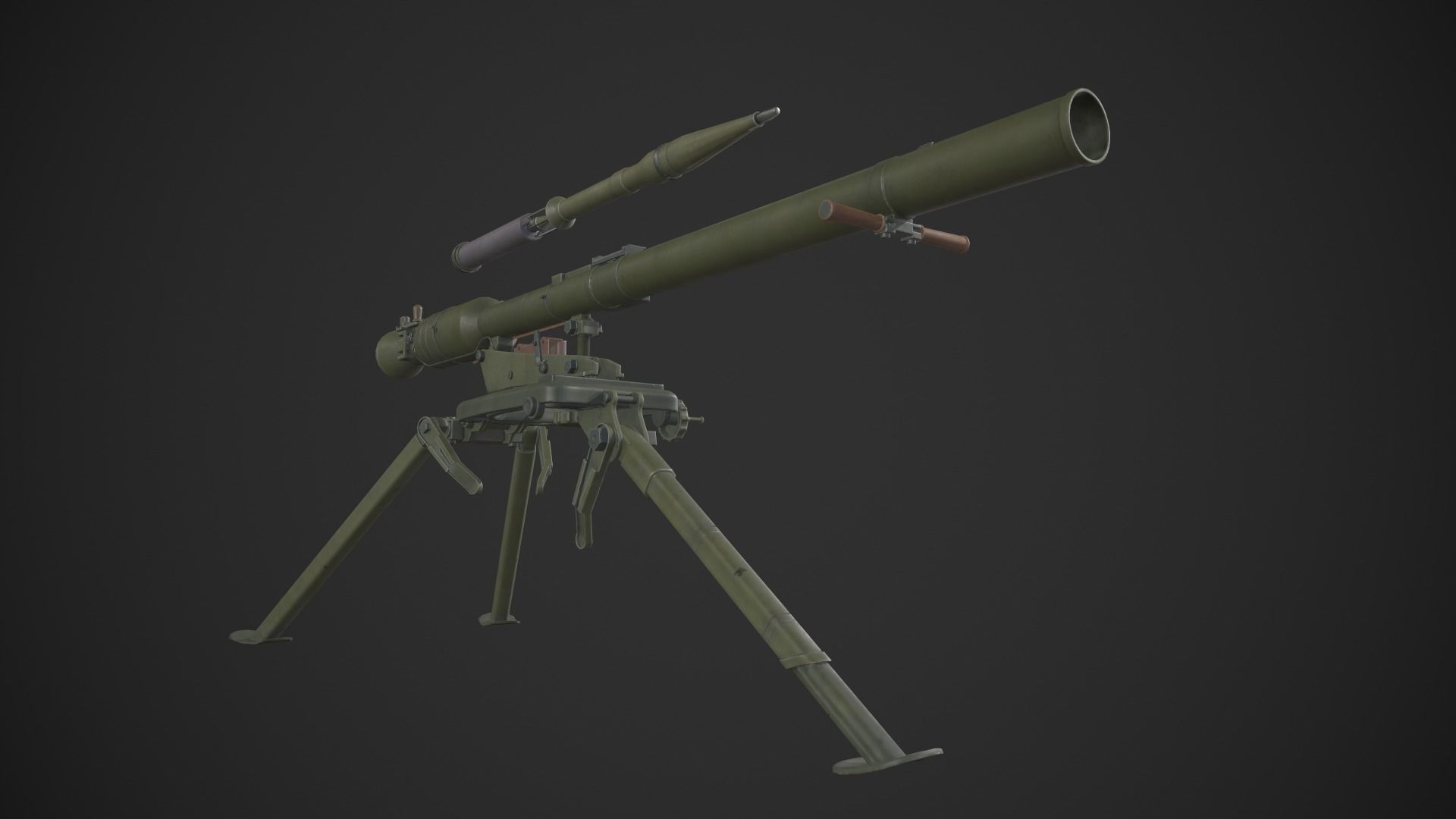 SPG-9 Spear - Kopyo Low-poly 3D model_2