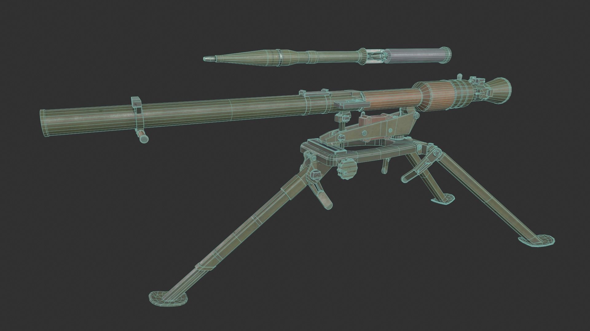 SPG-9 Spear - Kopyo Low-poly 3D model_5