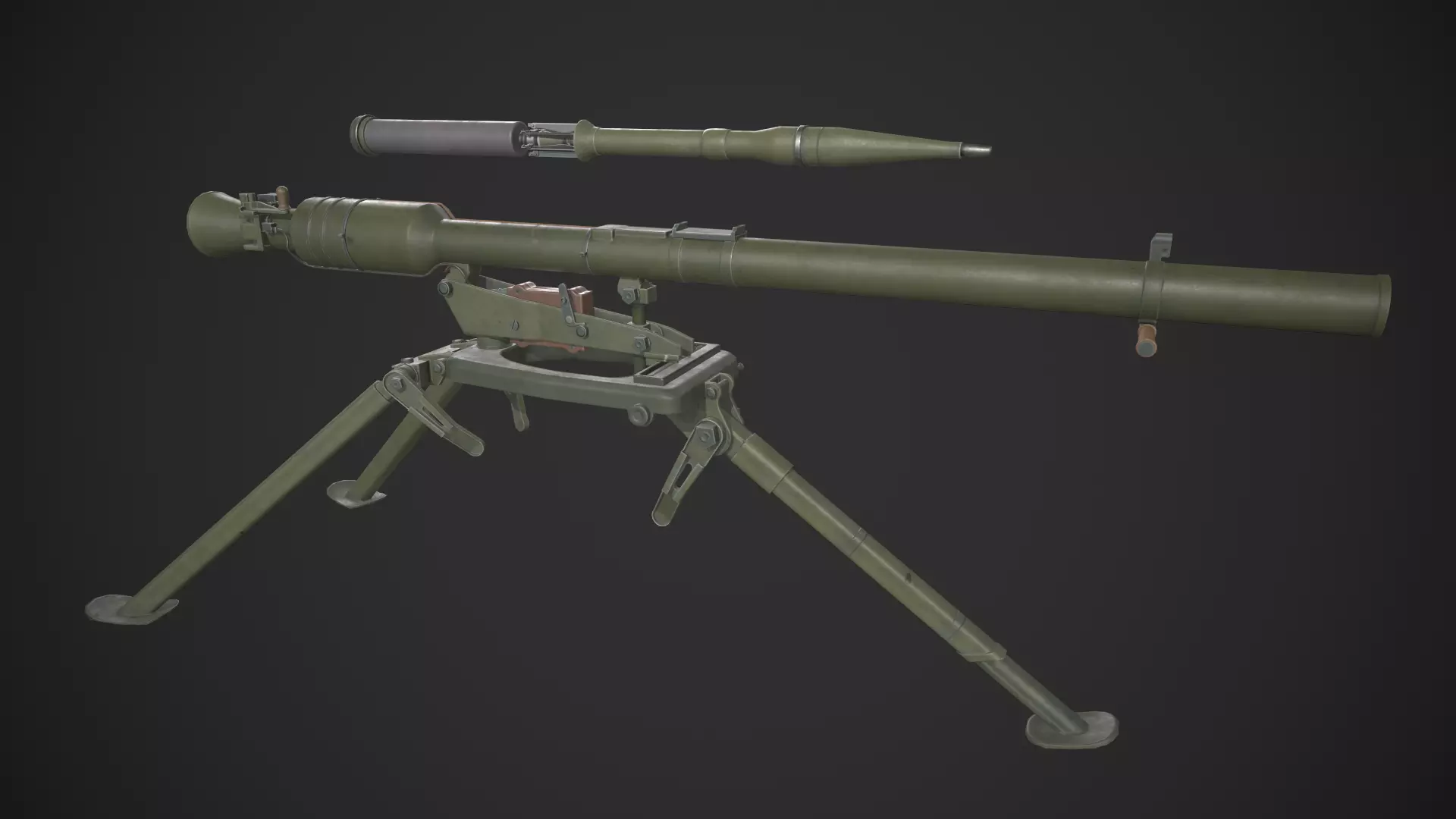 SPG-9 Spear - Kopyo Low-poly 3D model_0