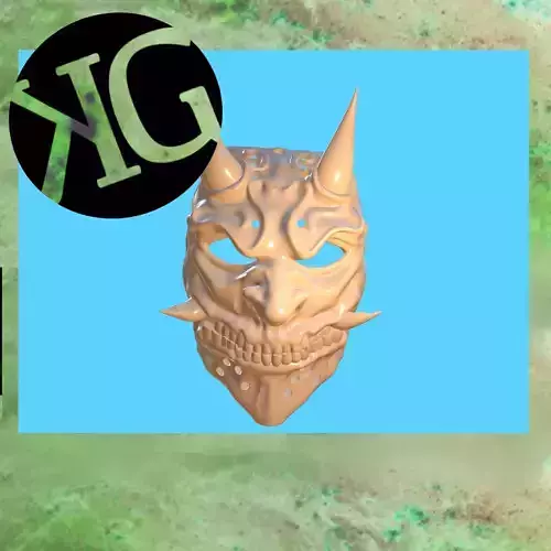Horror Skull Hannya  Mask - KG CUSTOMS and CREATIONS - Japans 3D print model