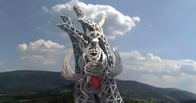 Modern art Winged spiral Tower 2