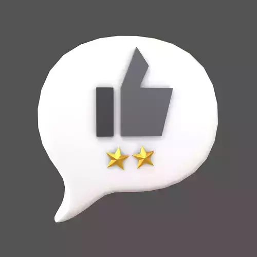 Rating Two Star Bubble Icon V2 006