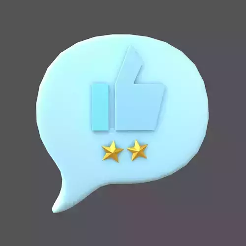 Rating Two Star Bubble Icon V2 008