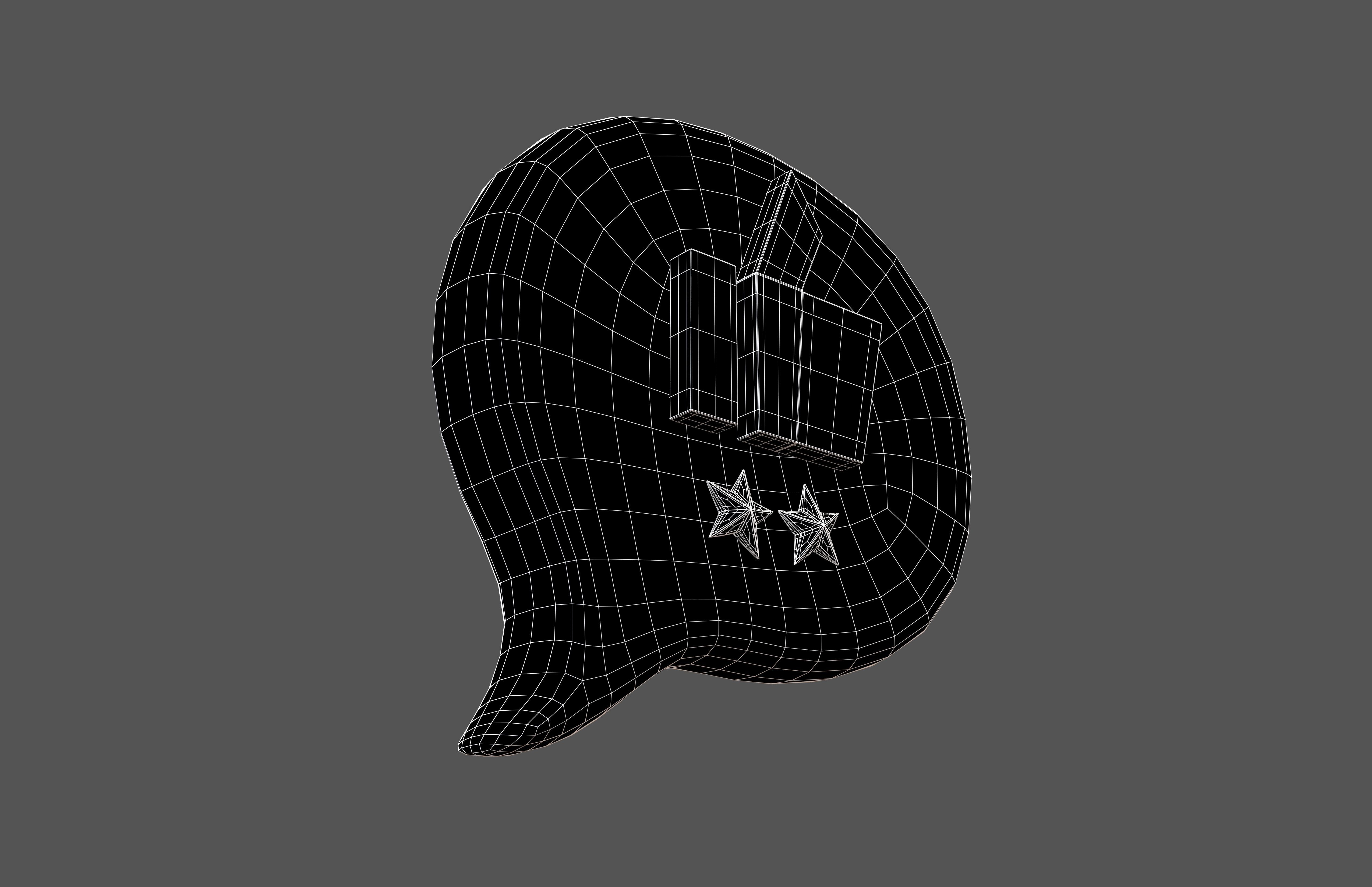 Rating Two Star Bubble Icon V2 009 Low-poly 3D model_5