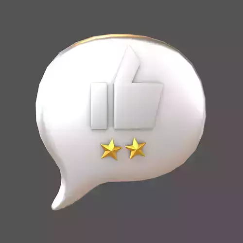 Rating Two Star Bubble Icon V2 010