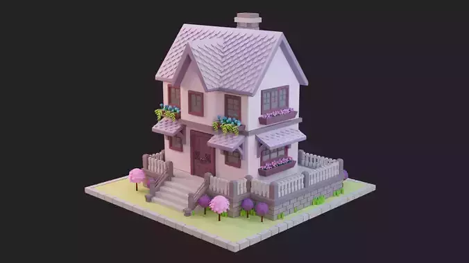 Cartoon House 7 3D model