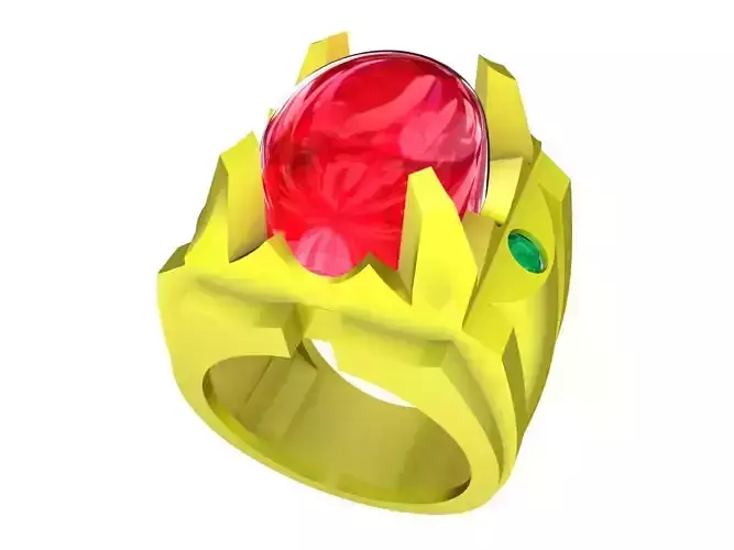 6128 fengshui oval ruby men ring