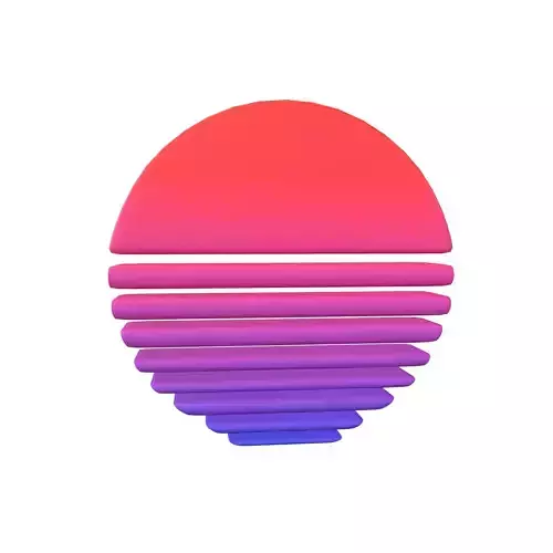 Retro Sun Icon v1 003