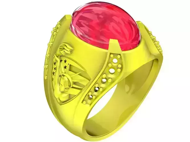 6132 Oval Ruby Men Ring