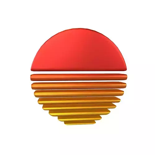 Retro Sun Icon v1 005