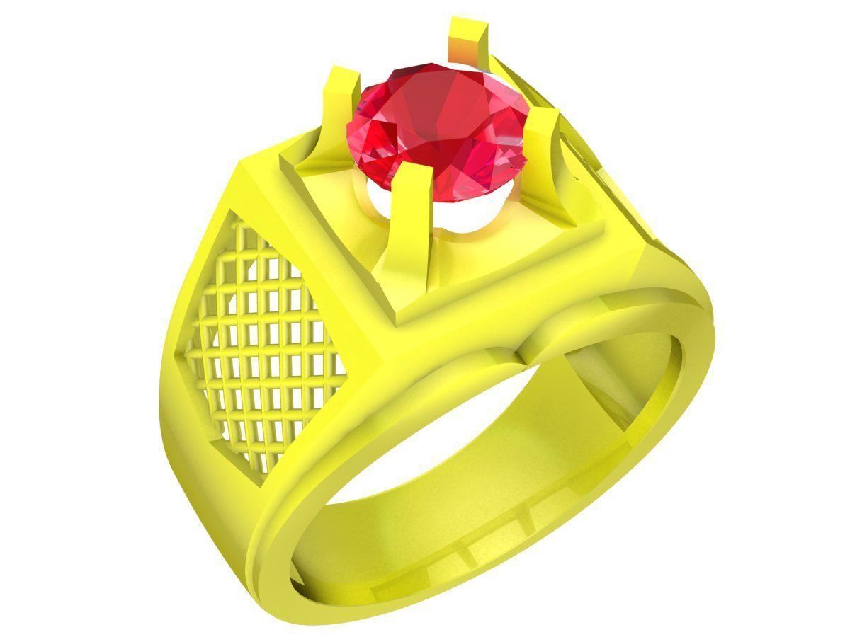 6133 luxury korean diamond men ring 3D print model_4