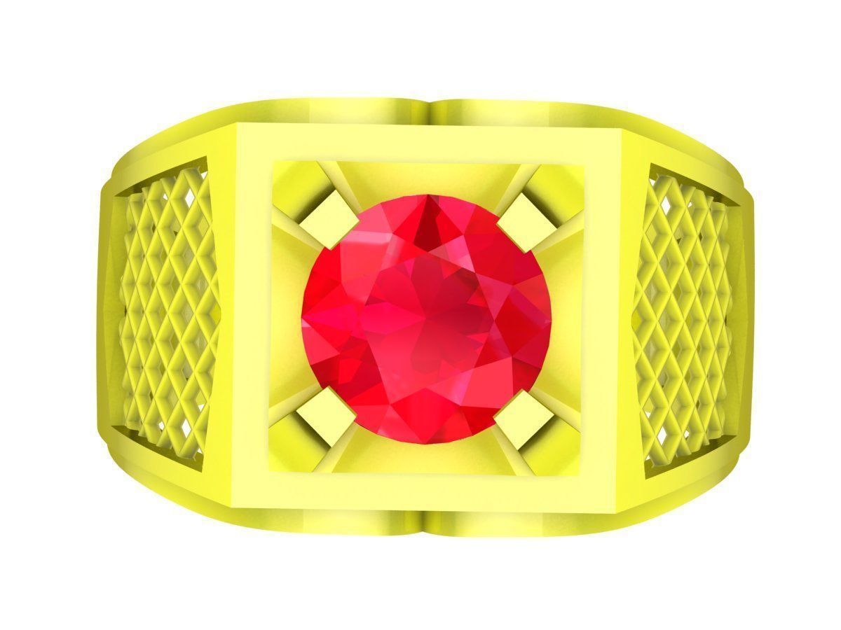 6133 luxury korean diamond men ring 3D print model_1