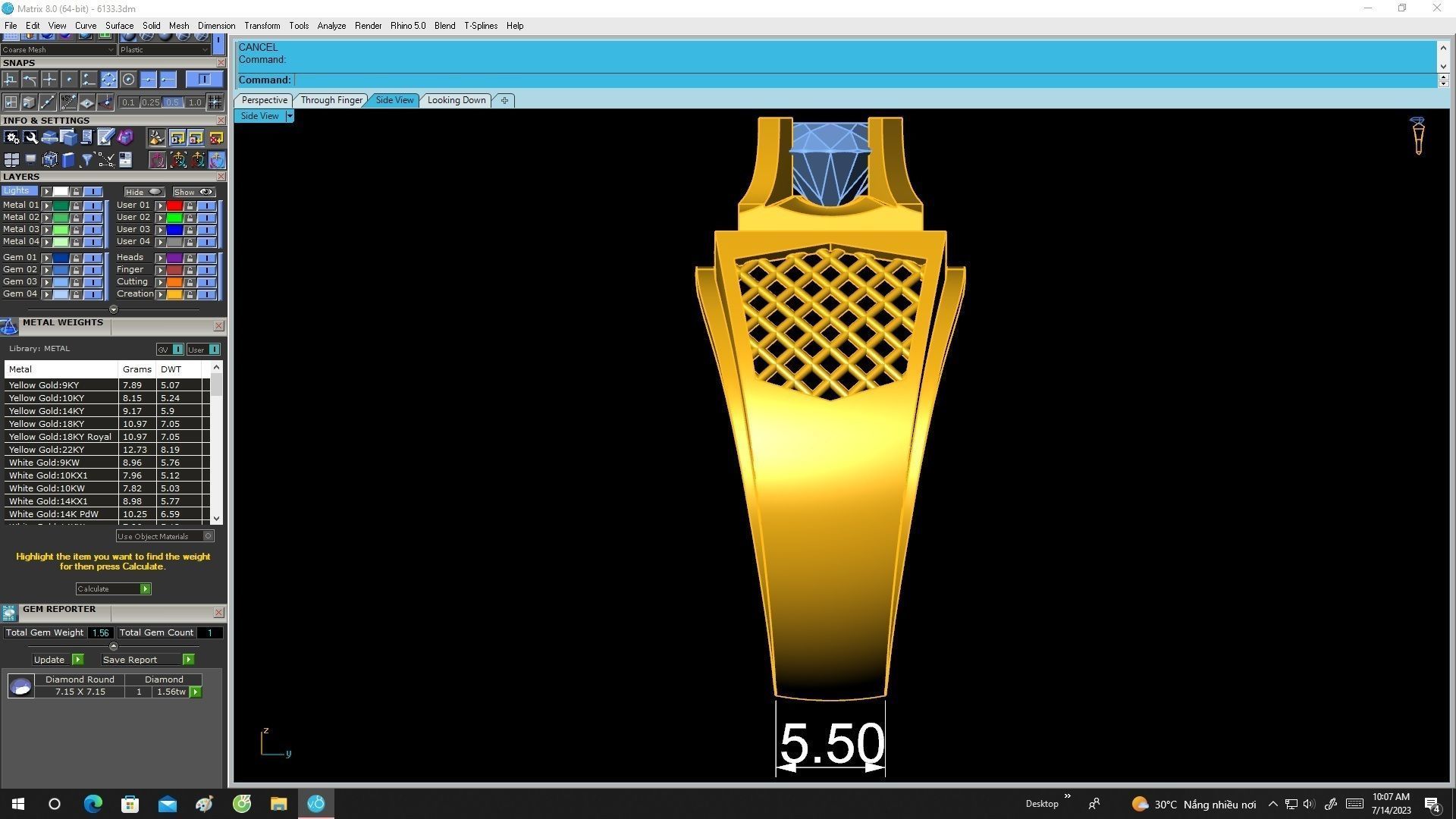 6133 luxury korean diamond men ring 3D print model_7