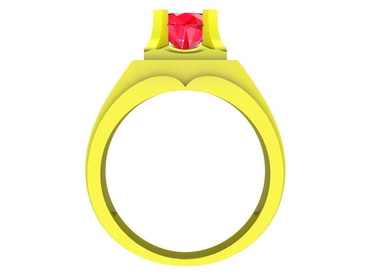 6133 luxury korean diamond men ring 3D print model_2