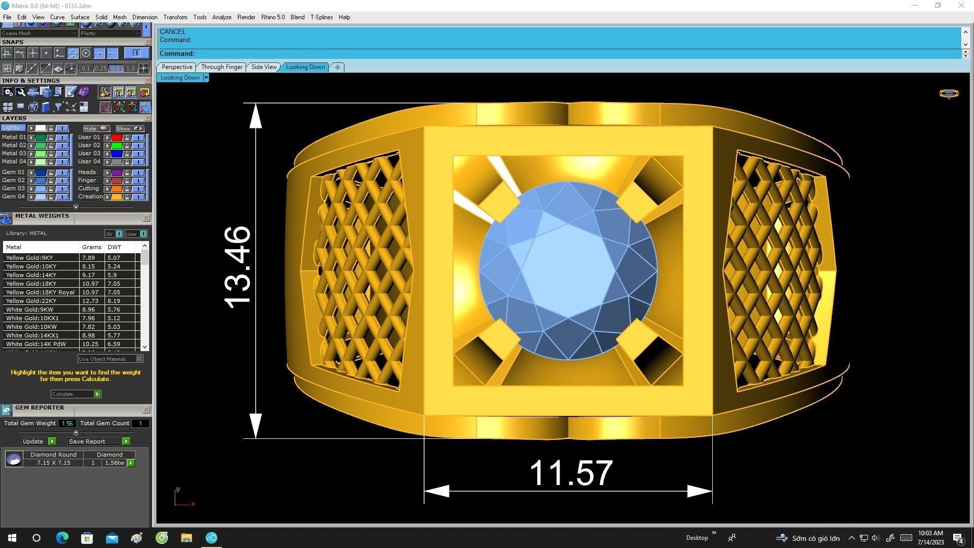 6133 luxury korean diamond men ring 3D print model_5