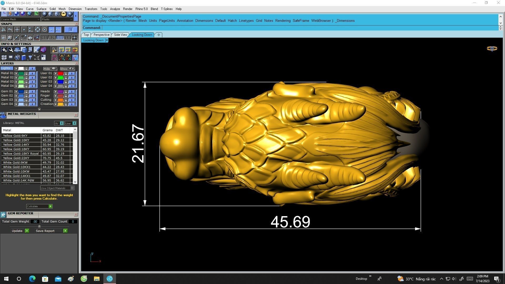 6140 head of dragon warp nails of tiger pendant 3D print model_5