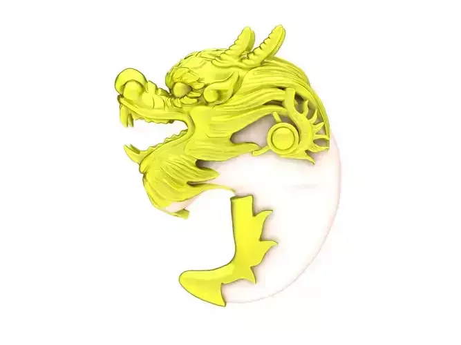 6140 head of dragon warp nails of tiger  pendant 