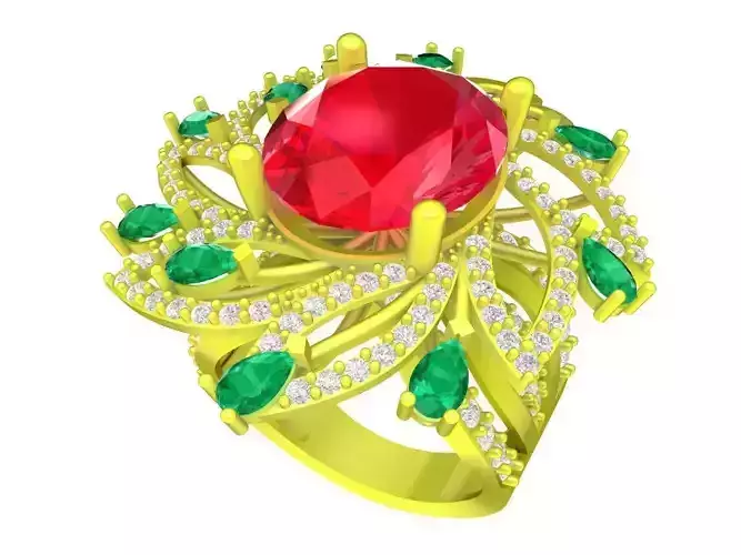 6143 Korean Fashion Diamond Women Ring