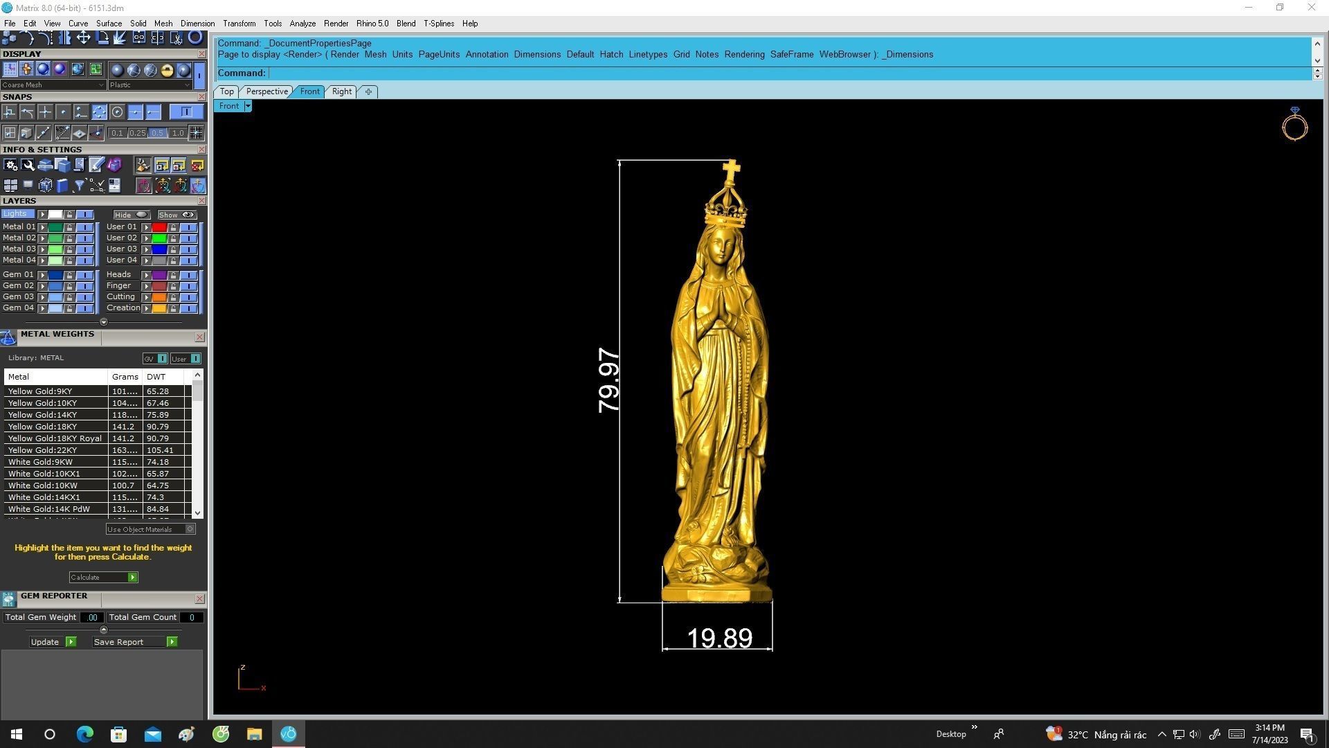 6151 Maria stuate 3D print model_7