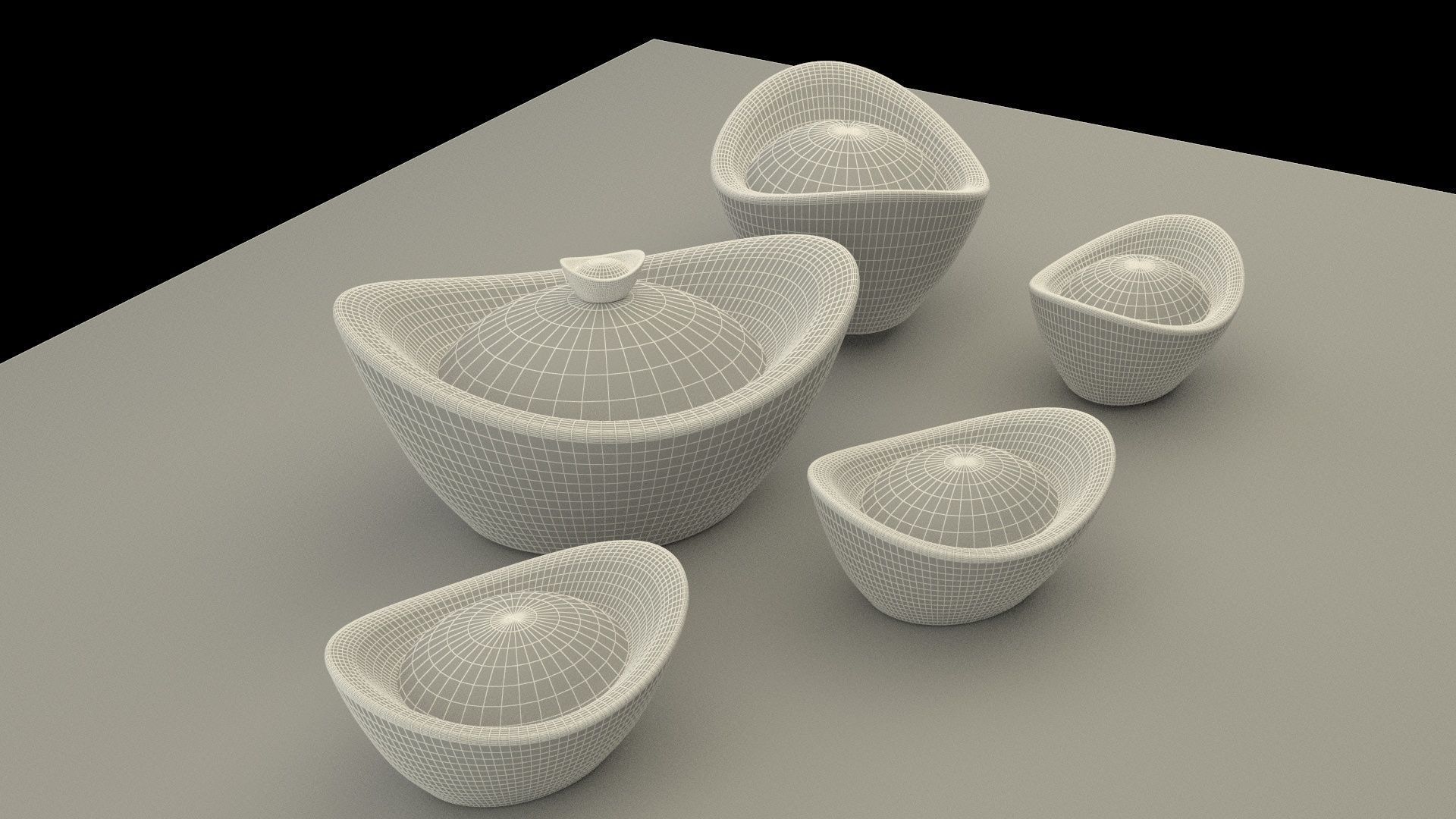 chinese gold ingot 3D model_6