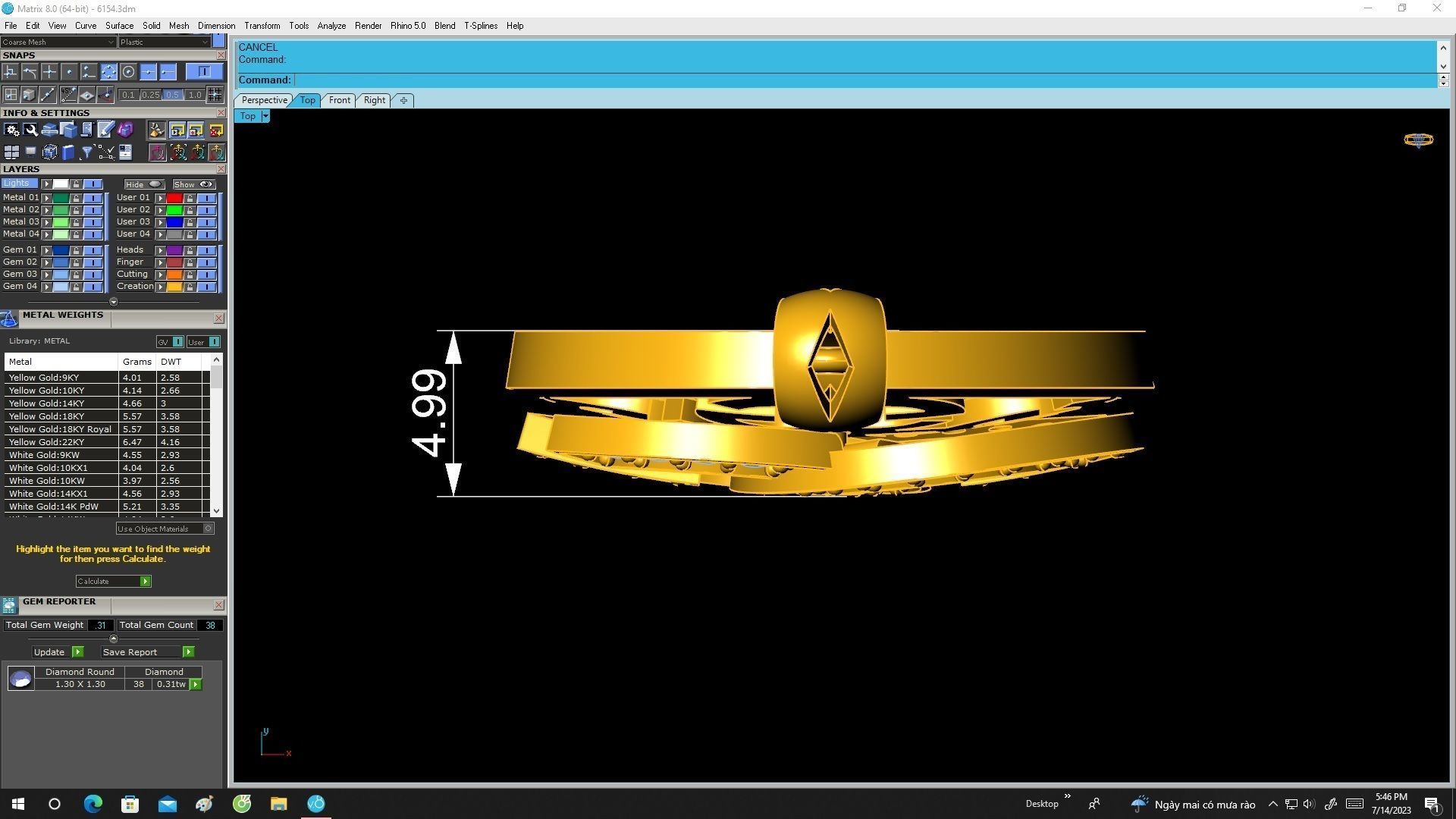 6154 Fashion women pendant  3D print model_5