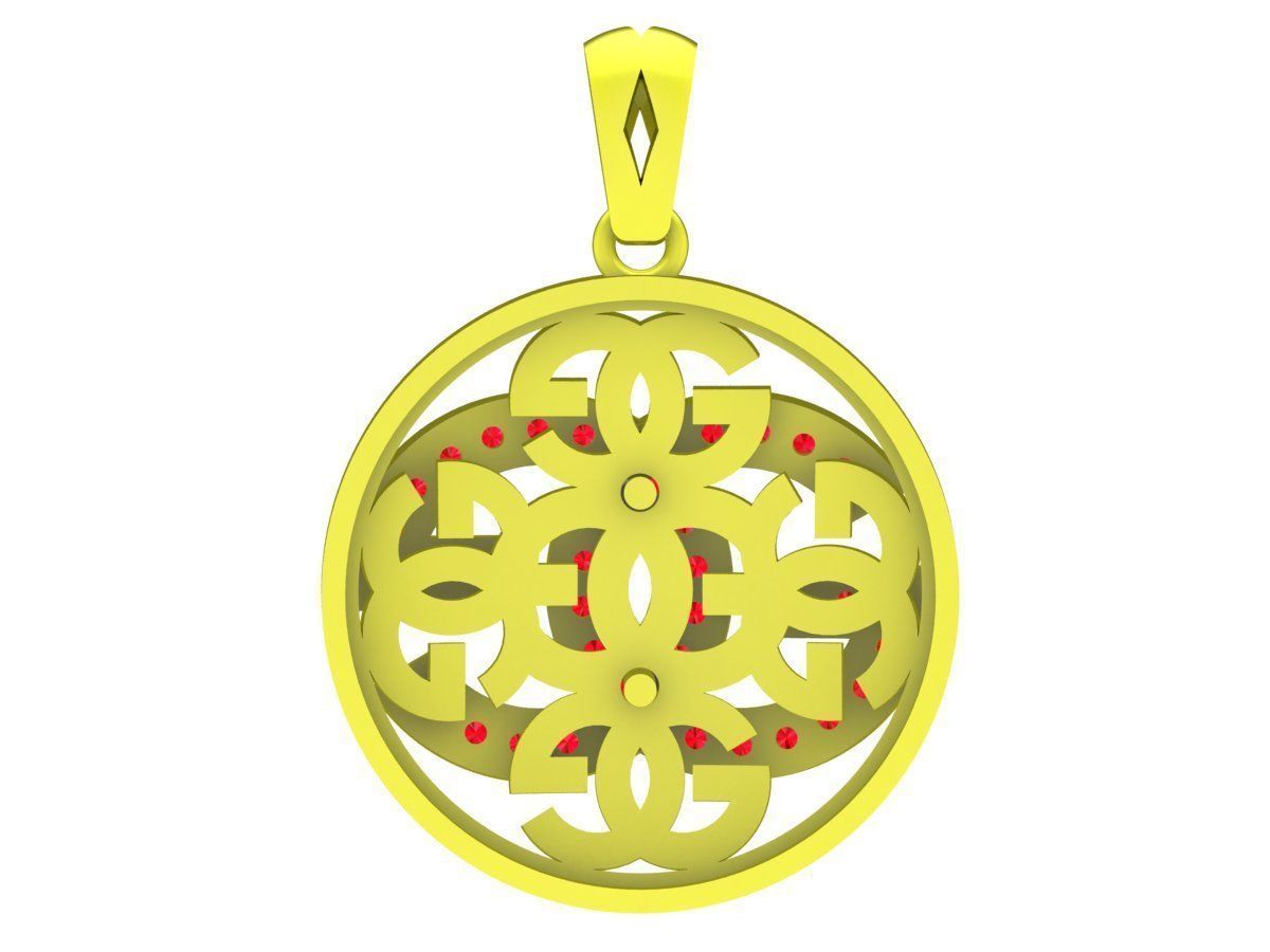 6154 Fashion women pendant  3D print model_3