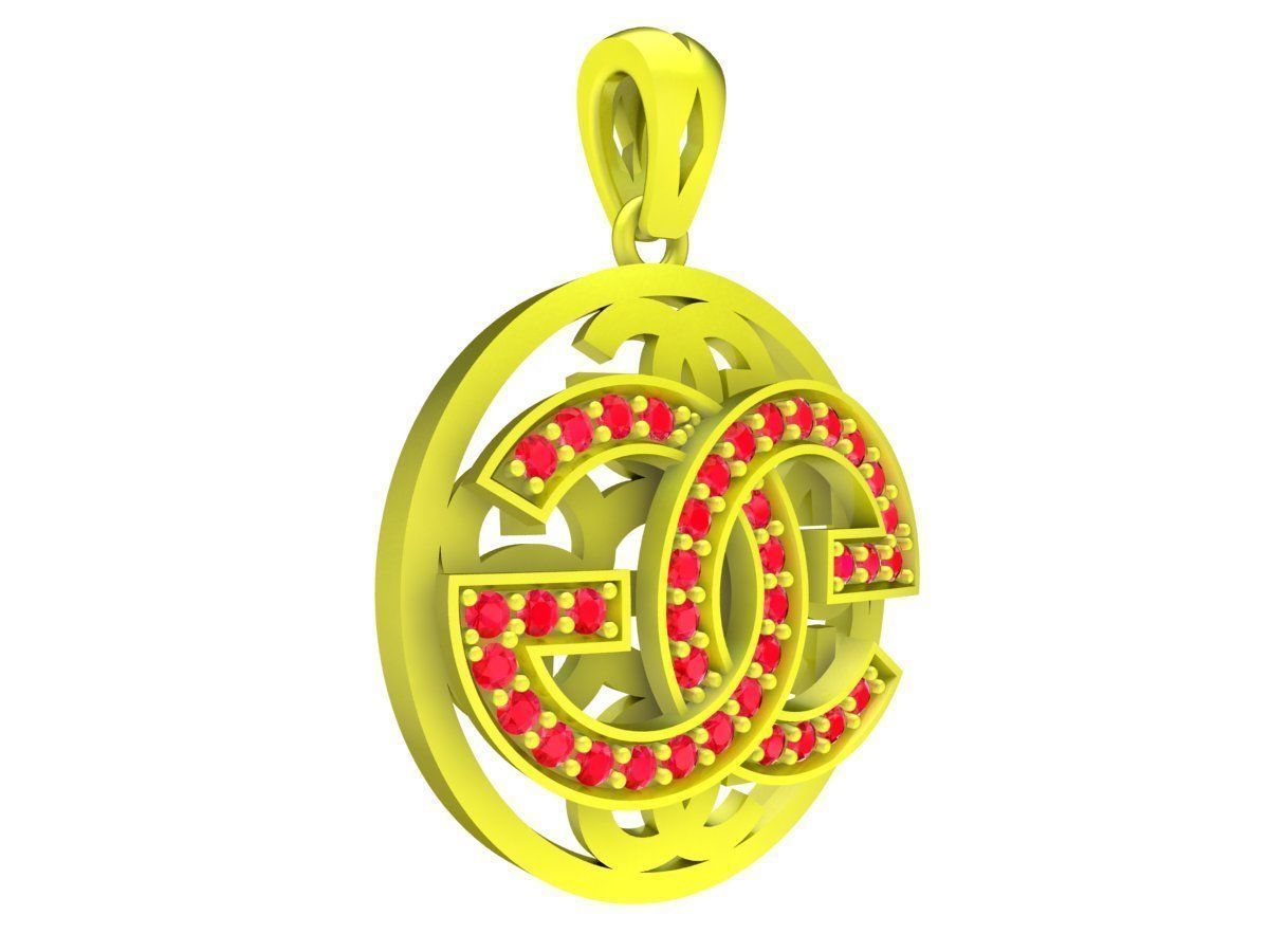 6154 Fashion women pendant  3D print model_4