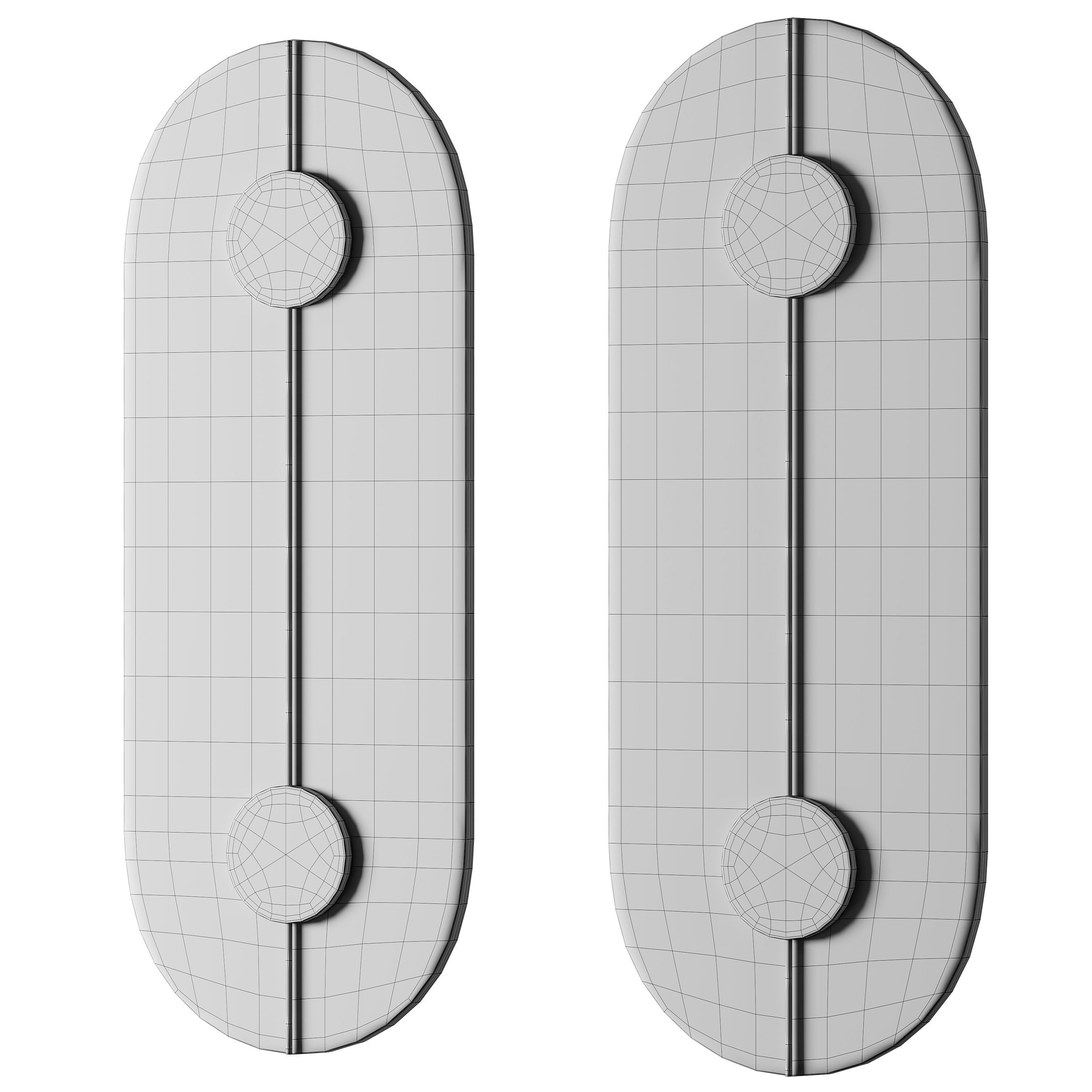 Marble Wall Lamp Low-poly 3D model_3