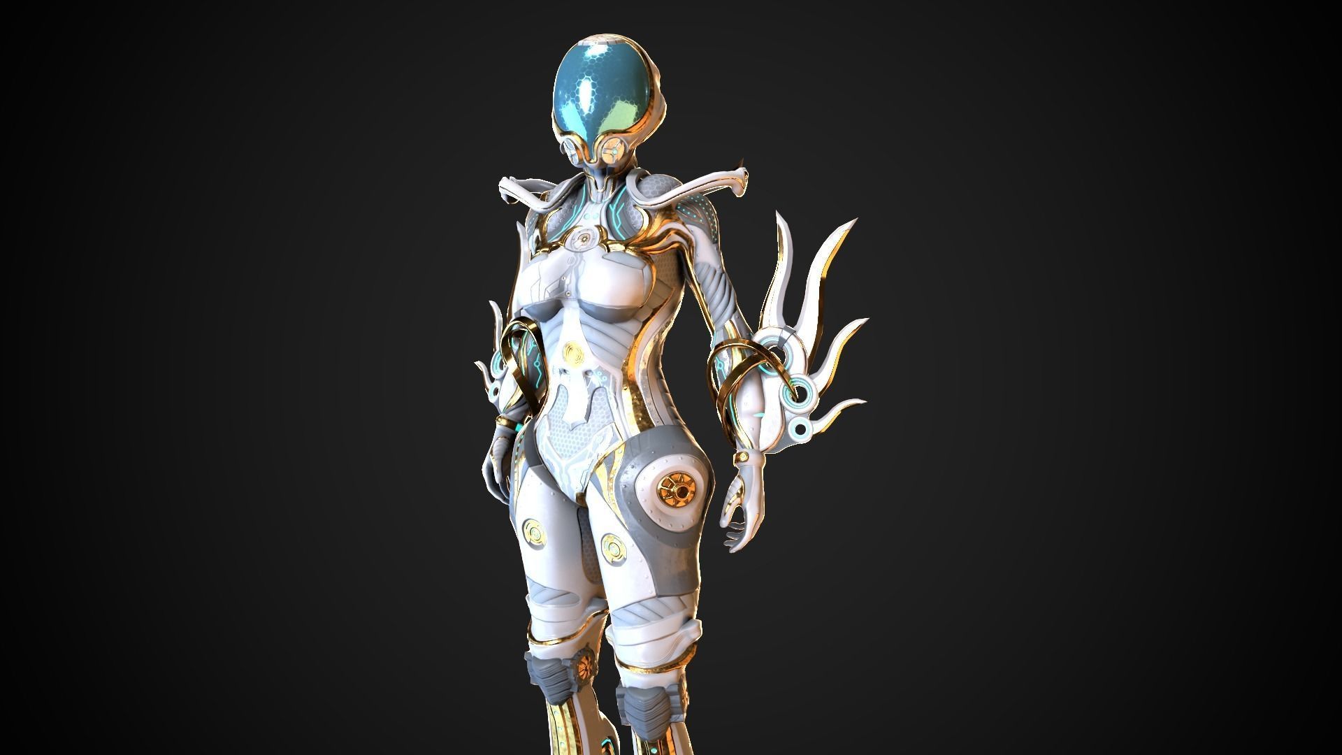 Cyborg M series Low-poly 3D model_16