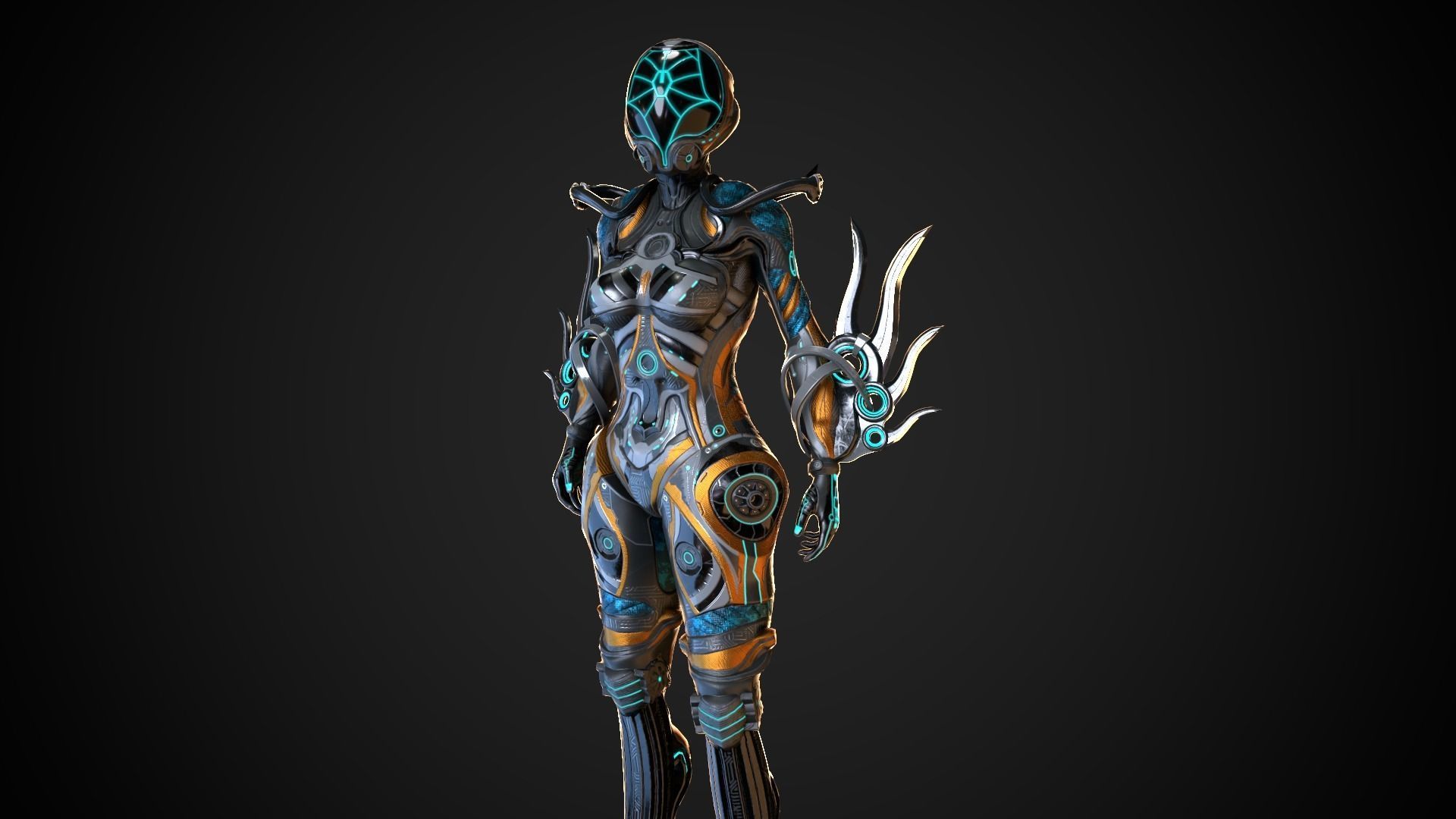 Cyborg M series Low-poly 3D model_17