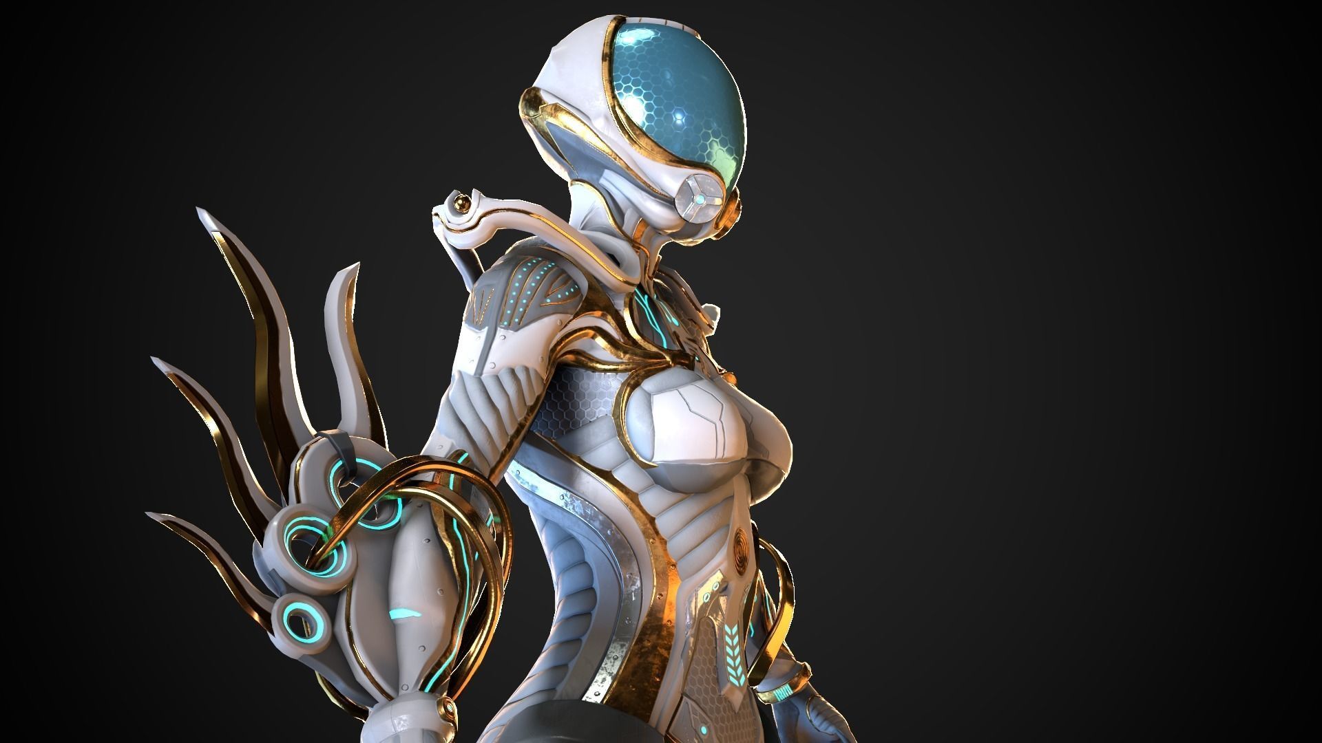 Cyborg M series Low-poly 3D model_10