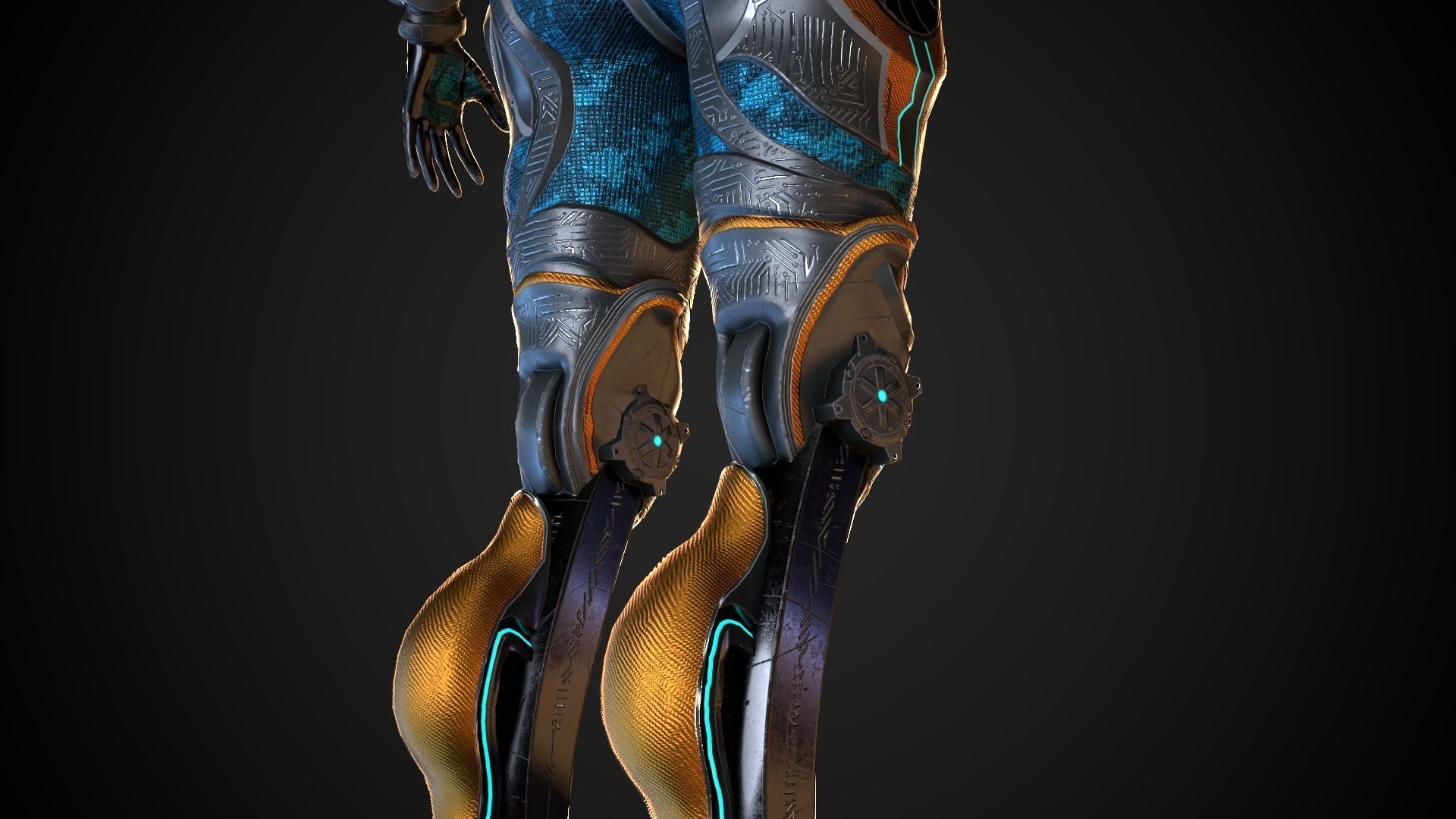 Cyborg M series Low-poly 3D model_9