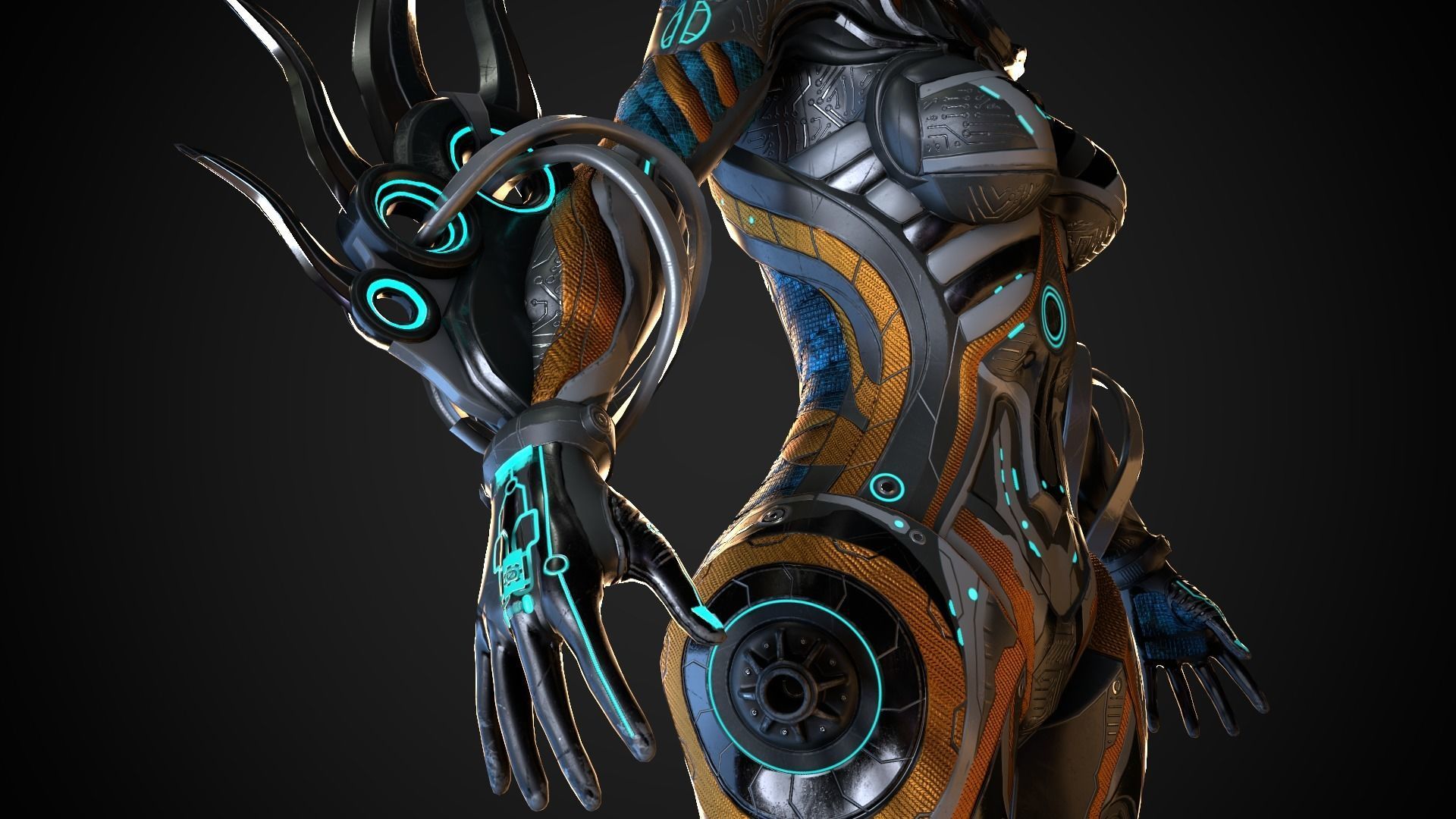 Cyborg M series Low-poly 3D model_8