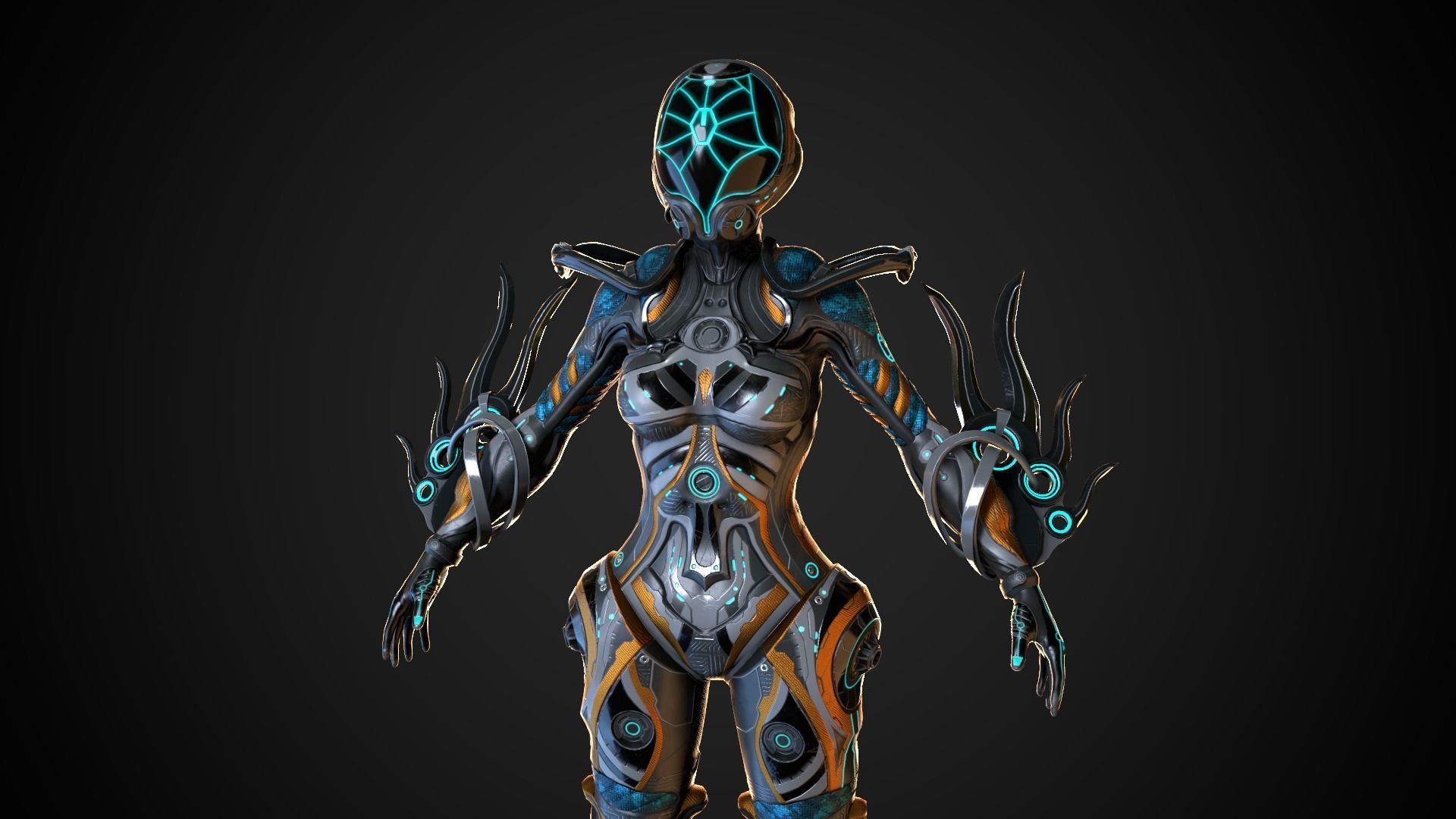 Cyborg M series Low-poly 3D model_5