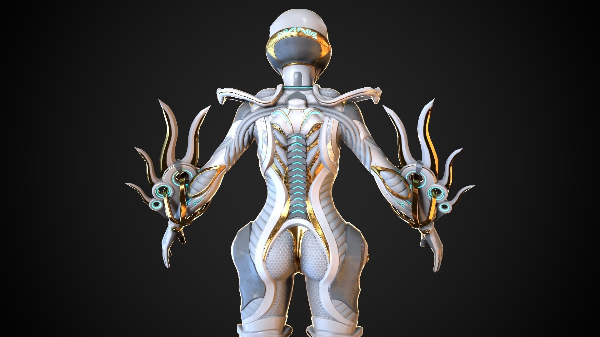 Cyborg M series Low-poly 3D model_4