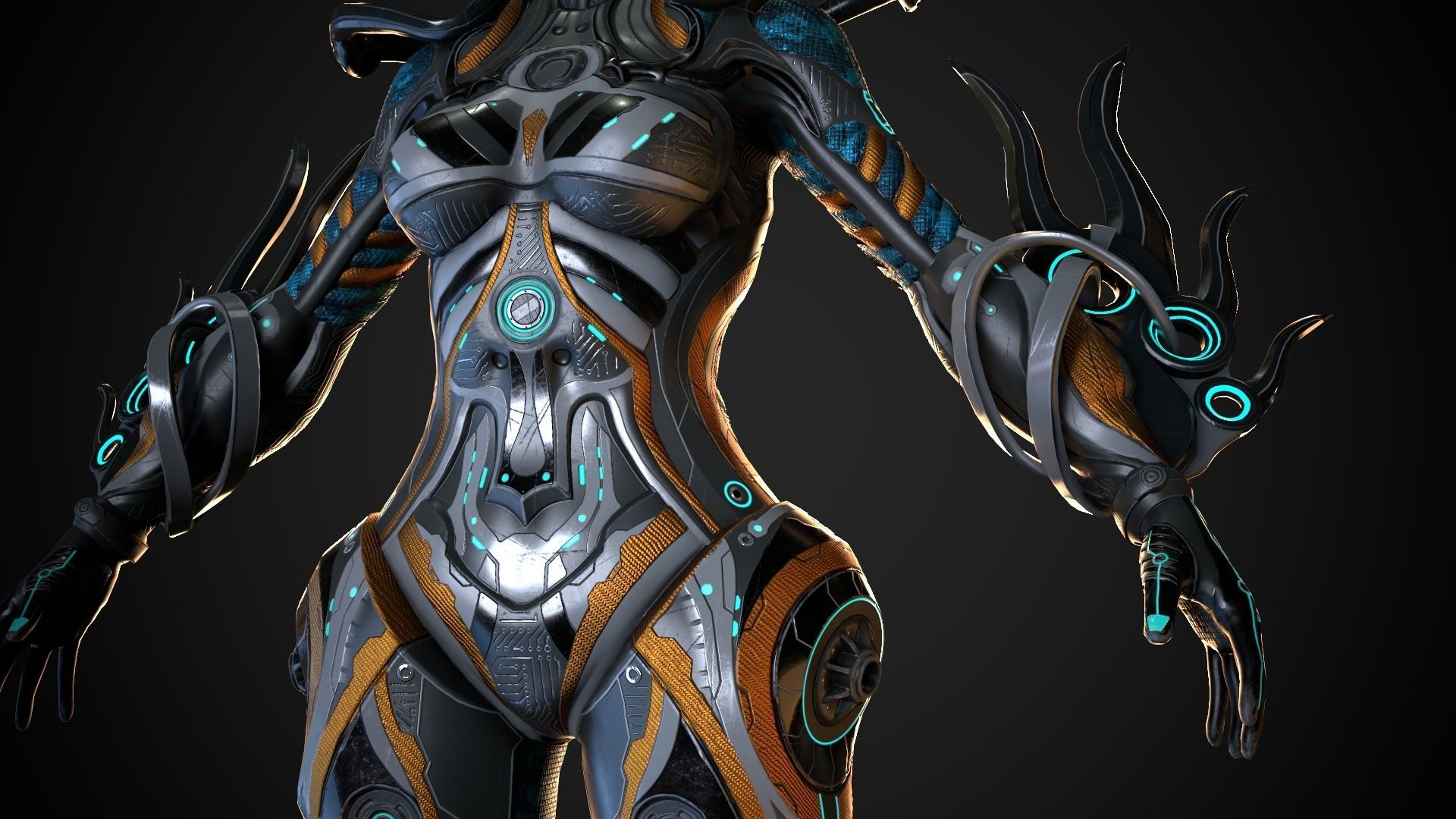 Cyborg M series Low-poly 3D model_14