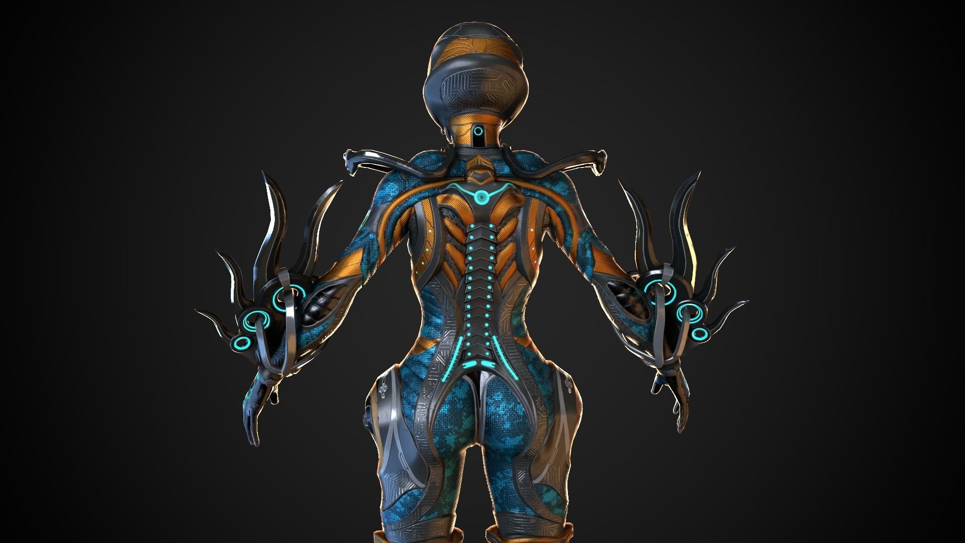 Cyborg M series Low-poly 3D model_6