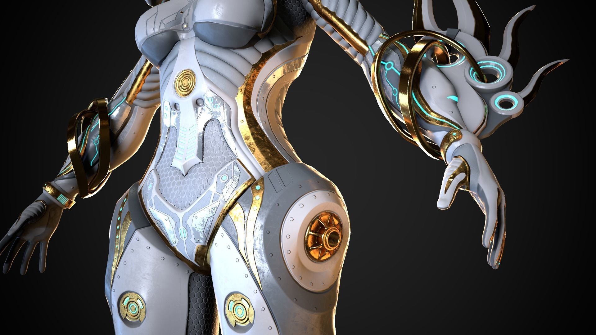 Cyborg M series Low-poly 3D model_15