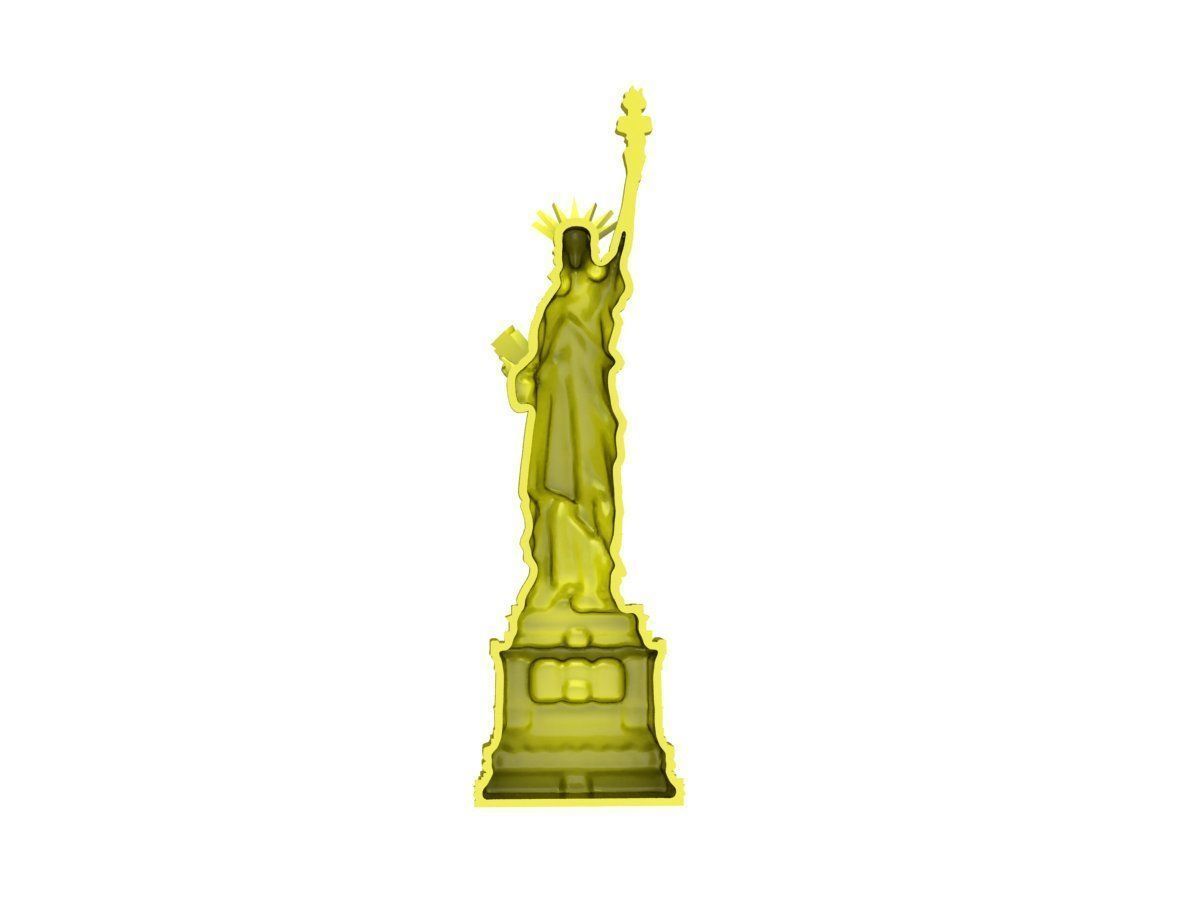 6161 Statue of Liberty Hollow Pendant 3D print model_3