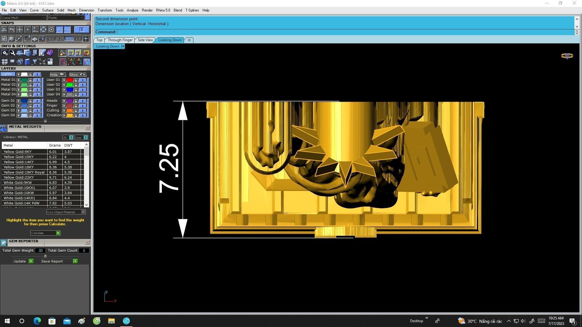 6161 Statue of Liberty Hollow Pendant 3D print model_5