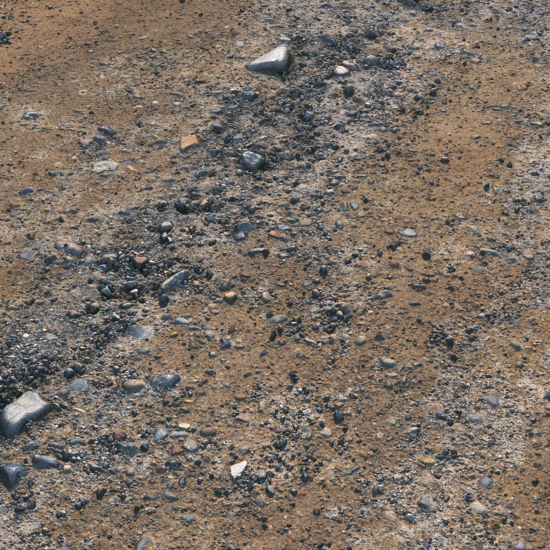 Ground material with stones 04 3D model_0