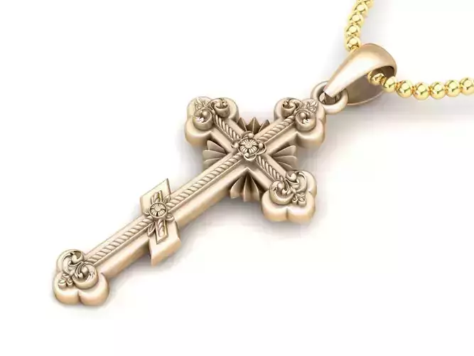 Light Gold Cross New Design  CP 9