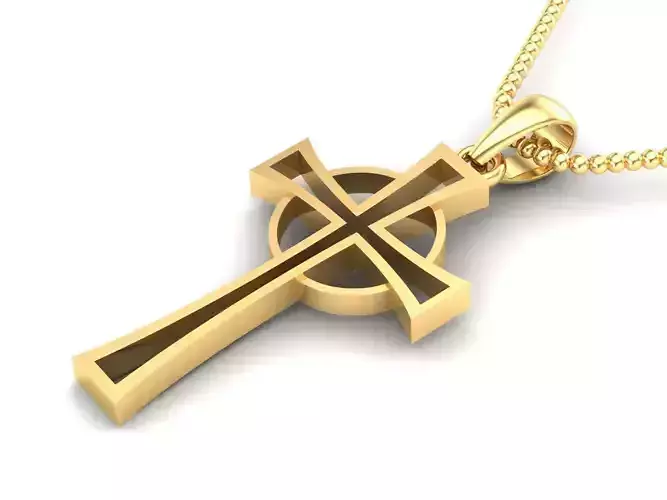 Light Gold Cross New Design  CP 8