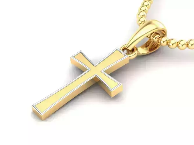 Light Gold Cross New Design  CP 7